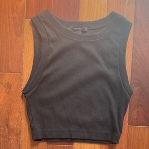 Forever 21 Sleeveless Black Crop Top